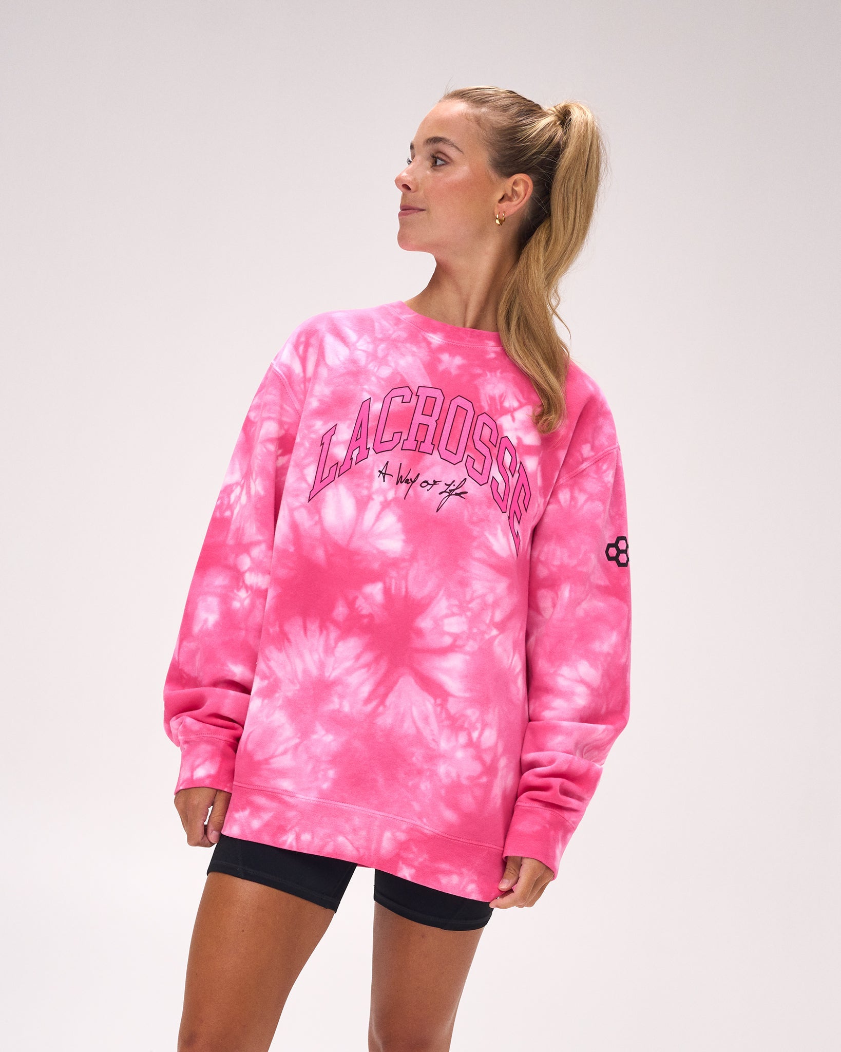 RUDIS Motto Lacrosse Tie-Dye Crewneck