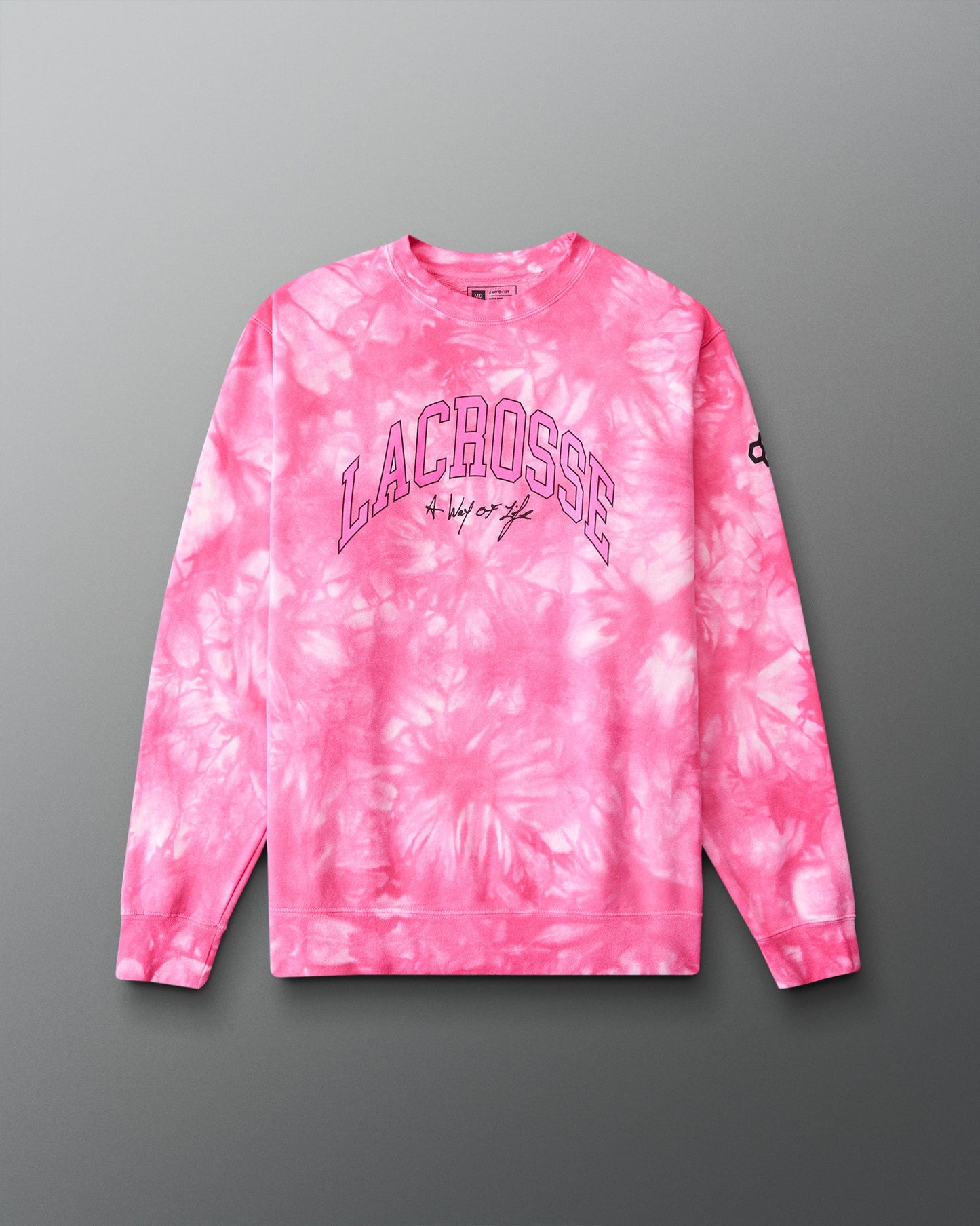 RUDIS Motto Lacrosse Tie-Dye Crewneck