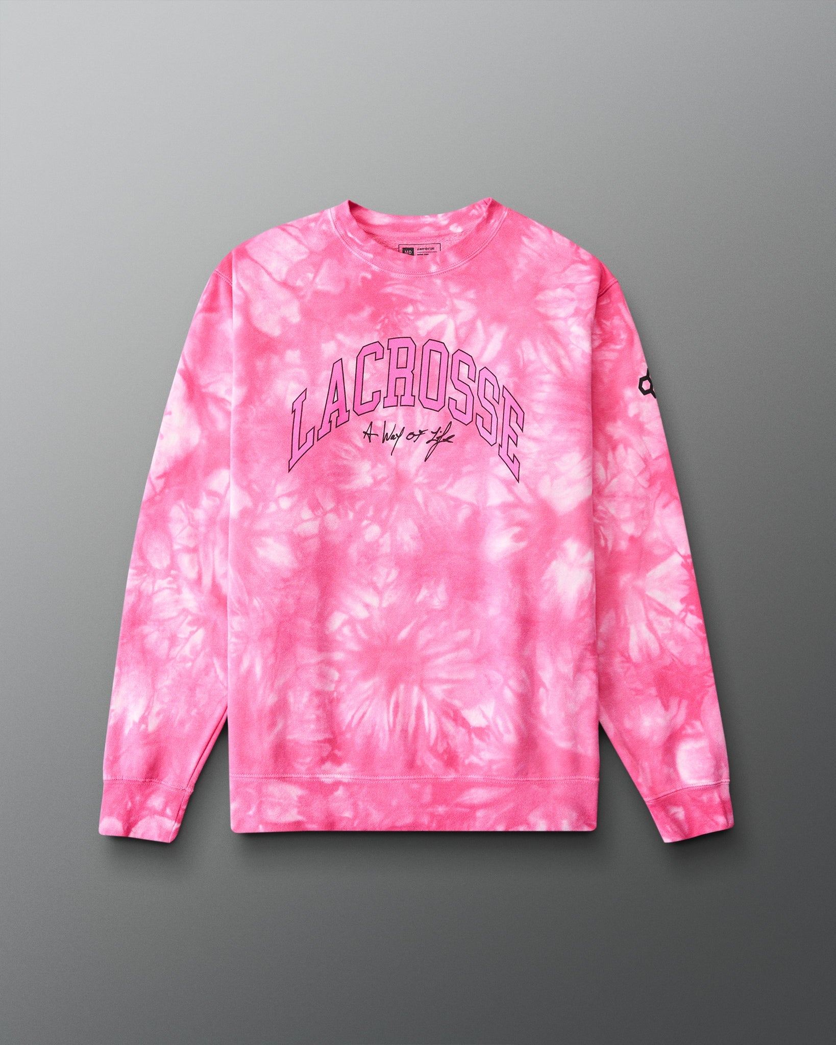 RUDIS Motto Lacrosse Tie-Dye Crewneck