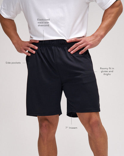 RUDIS RUDIS 7" Mesh Shorts - Black