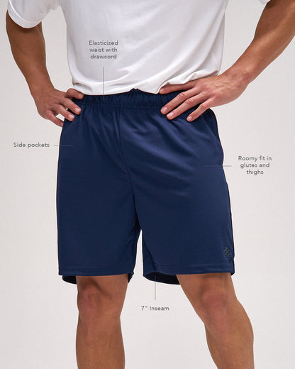 RUDIS RUDIS 7" Mesh Shorts - Navy