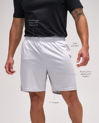 RUDIS RUDIS 7" Mesh Shorts - Lunar Gray