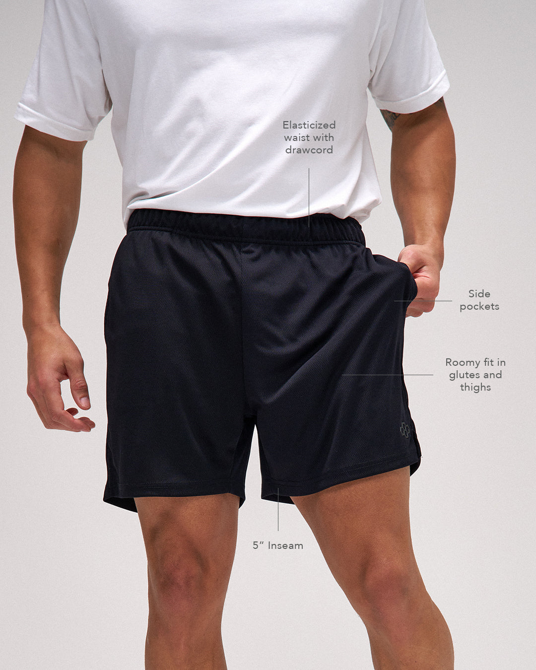 RUDIS RUDIS 5" Mesh Shorts