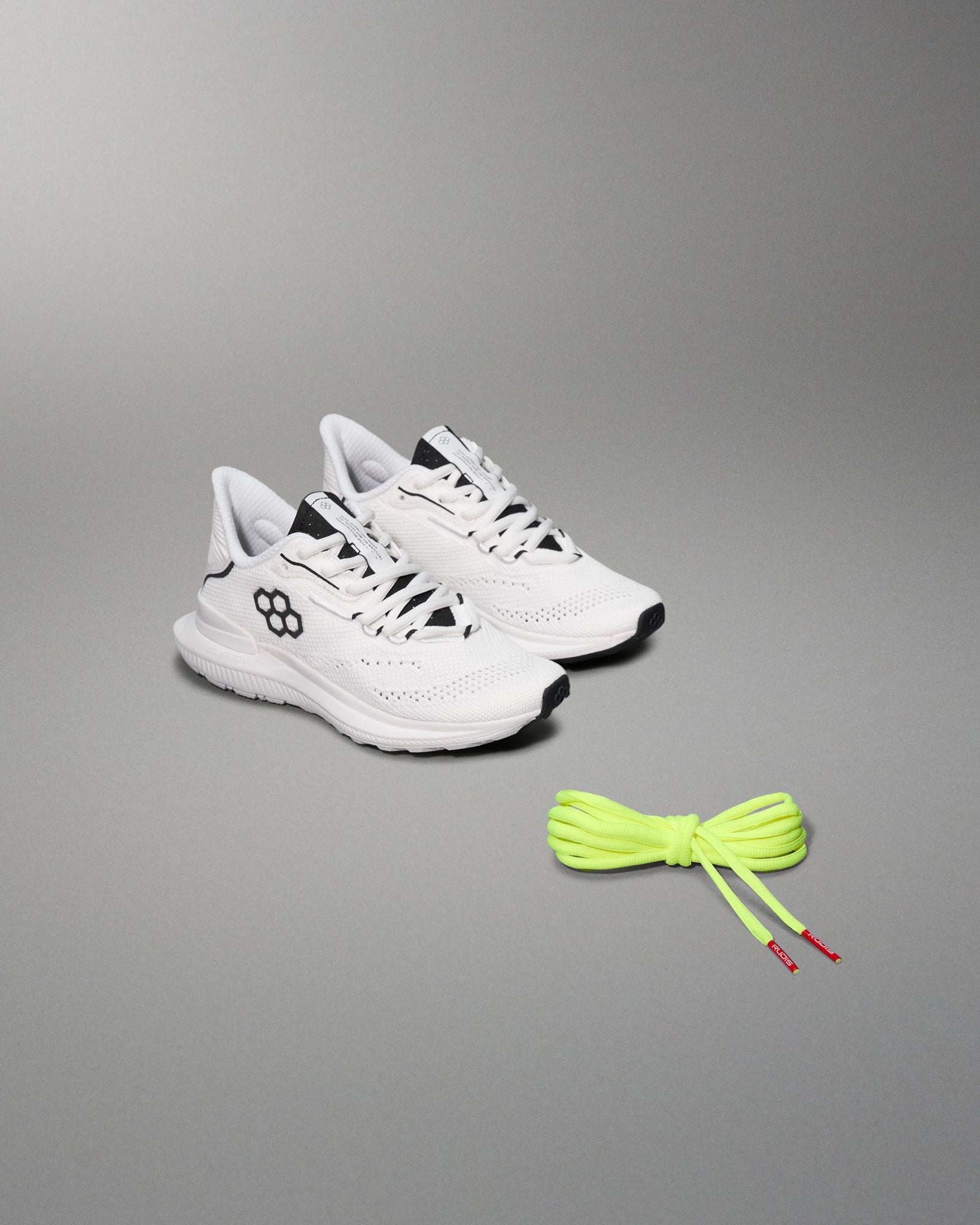 RUDIS RUDIS Journey Knit Youth Training Shoes - White/Neon