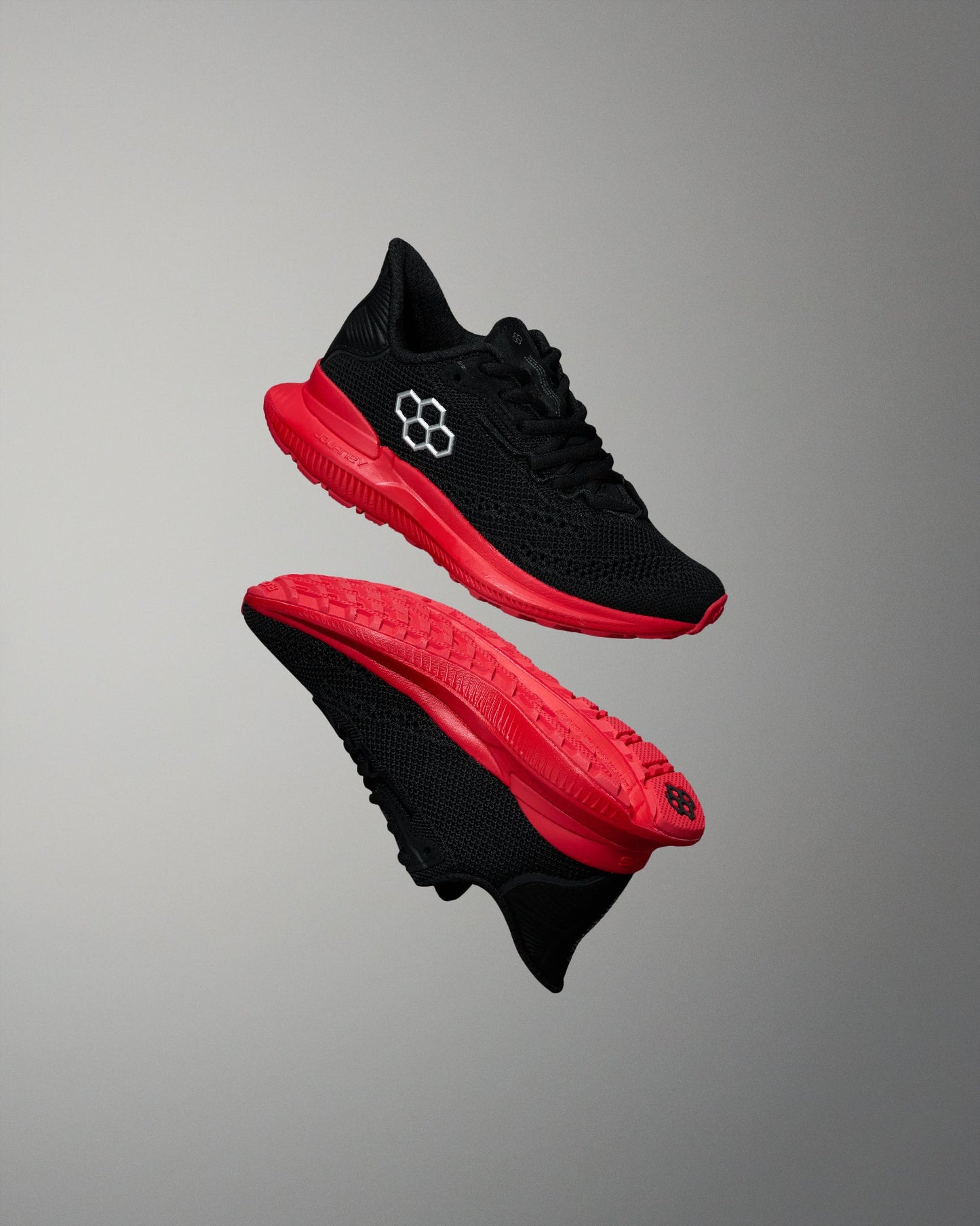 RUDIS RUDIS Journey Knit Youth Training Shoes - Black/Red