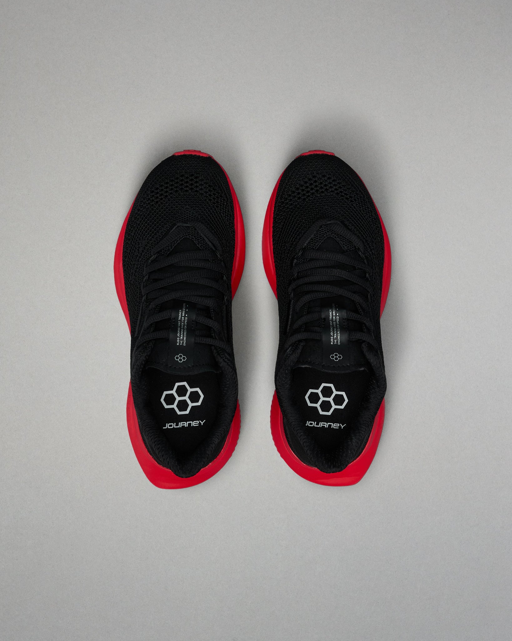 RUDIS RUDIS Journey Knit Youth Training Shoes - Black/Red