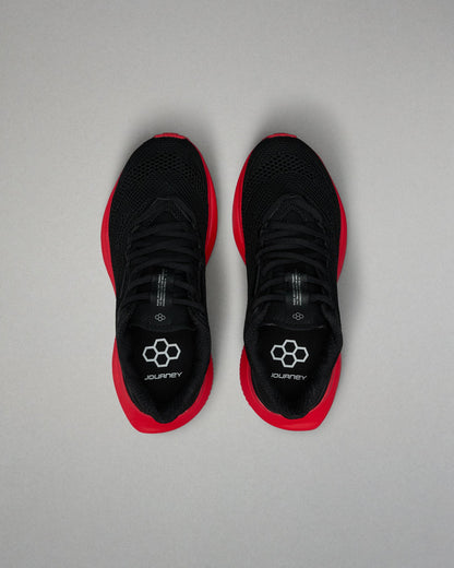 RUDIS RUDIS Journey Knit Youth Training Shoes - Black/Red