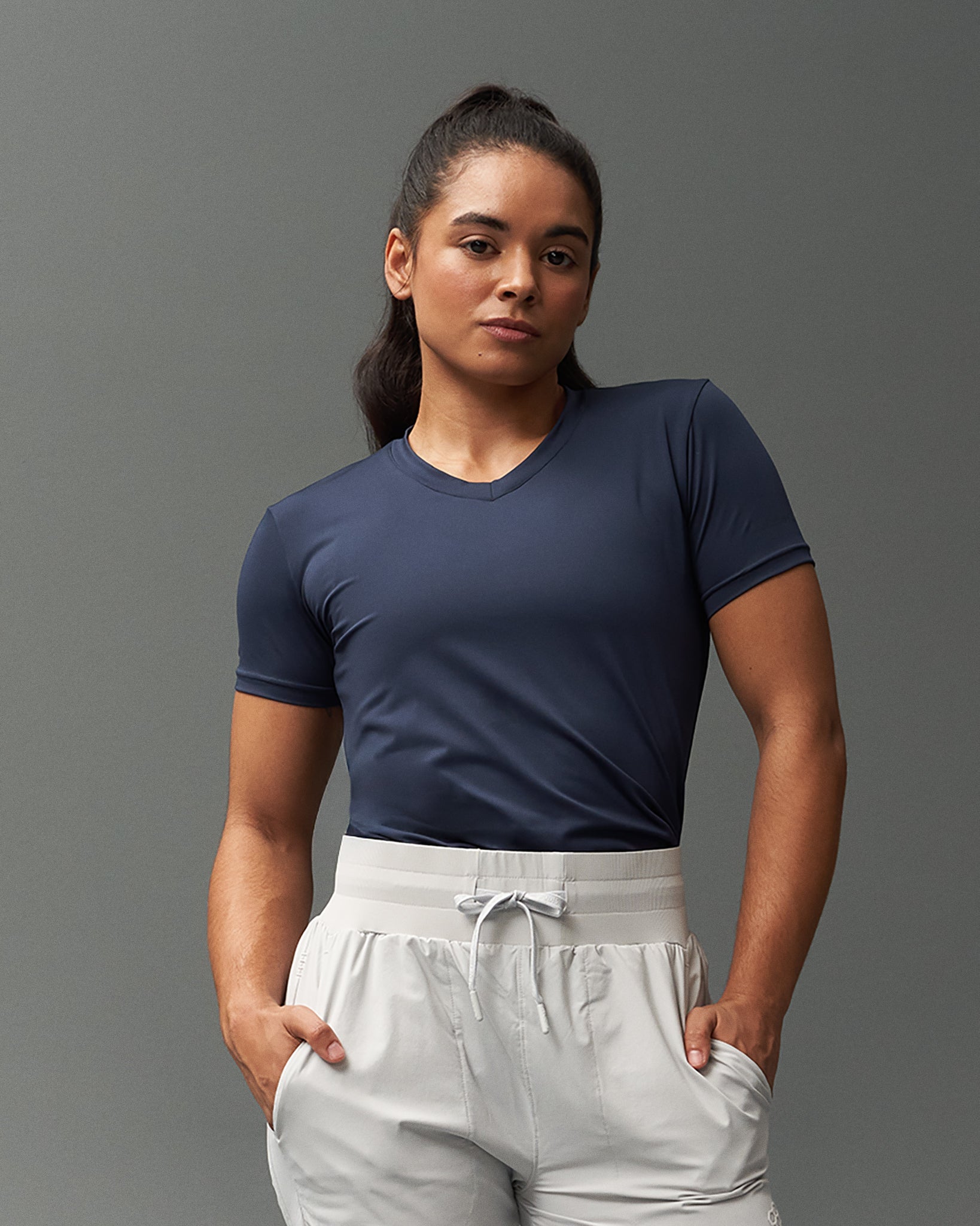 RUDIS RUDIS Performance Women's V-Neck T-Shirt - Navy