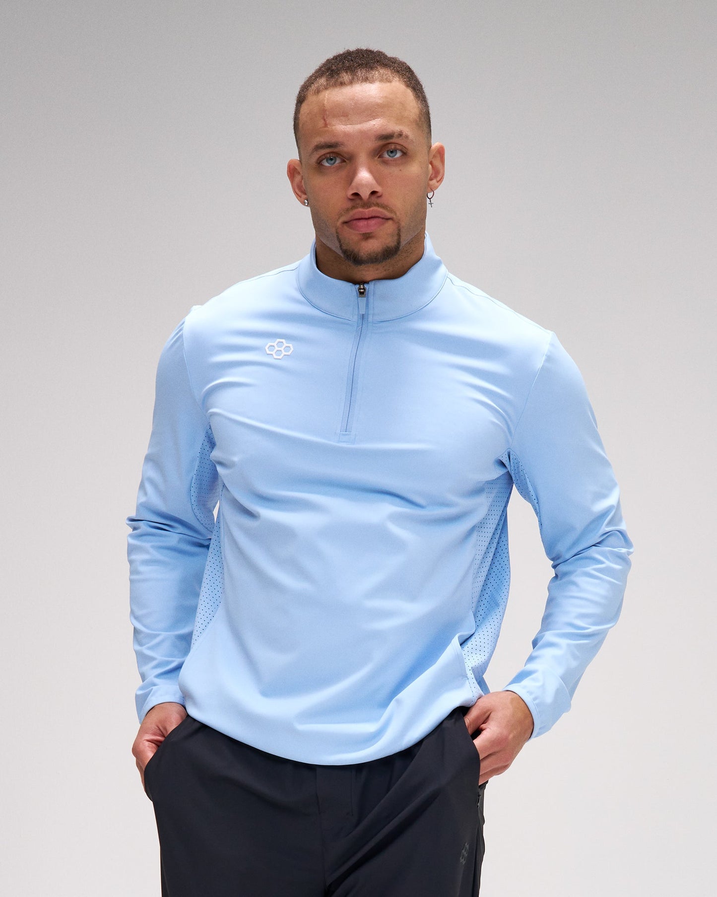 RUDIS RUDIS Victory 1/4 Zip - Light Blue