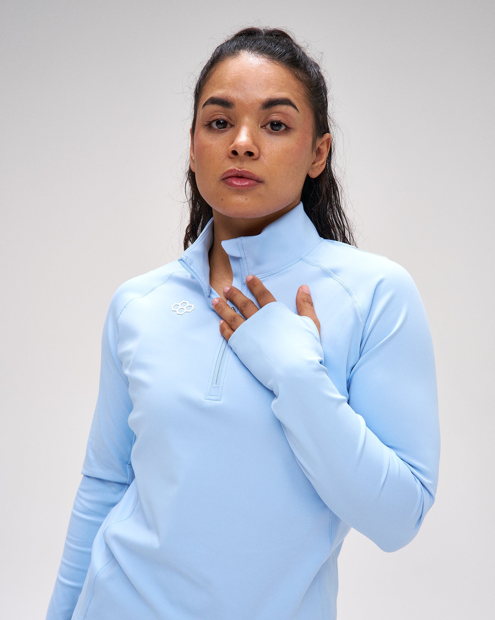 RUDIS Women's Victory 1/4 Zip - Light Blue