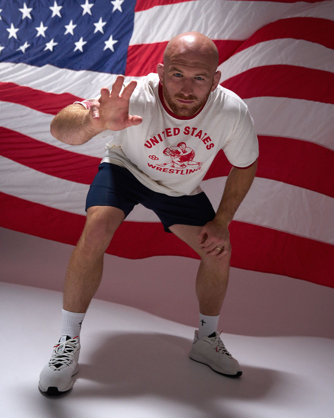 RUDIS United States Wrestling Vintage Ringer T-Shirt