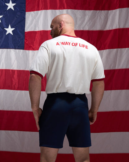 RUDIS United States Wrestling Vintage Ringer T-Shirt