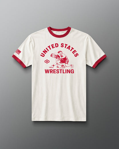 RUDIS United States Wrestling Vintage Ringer T-Shirt
