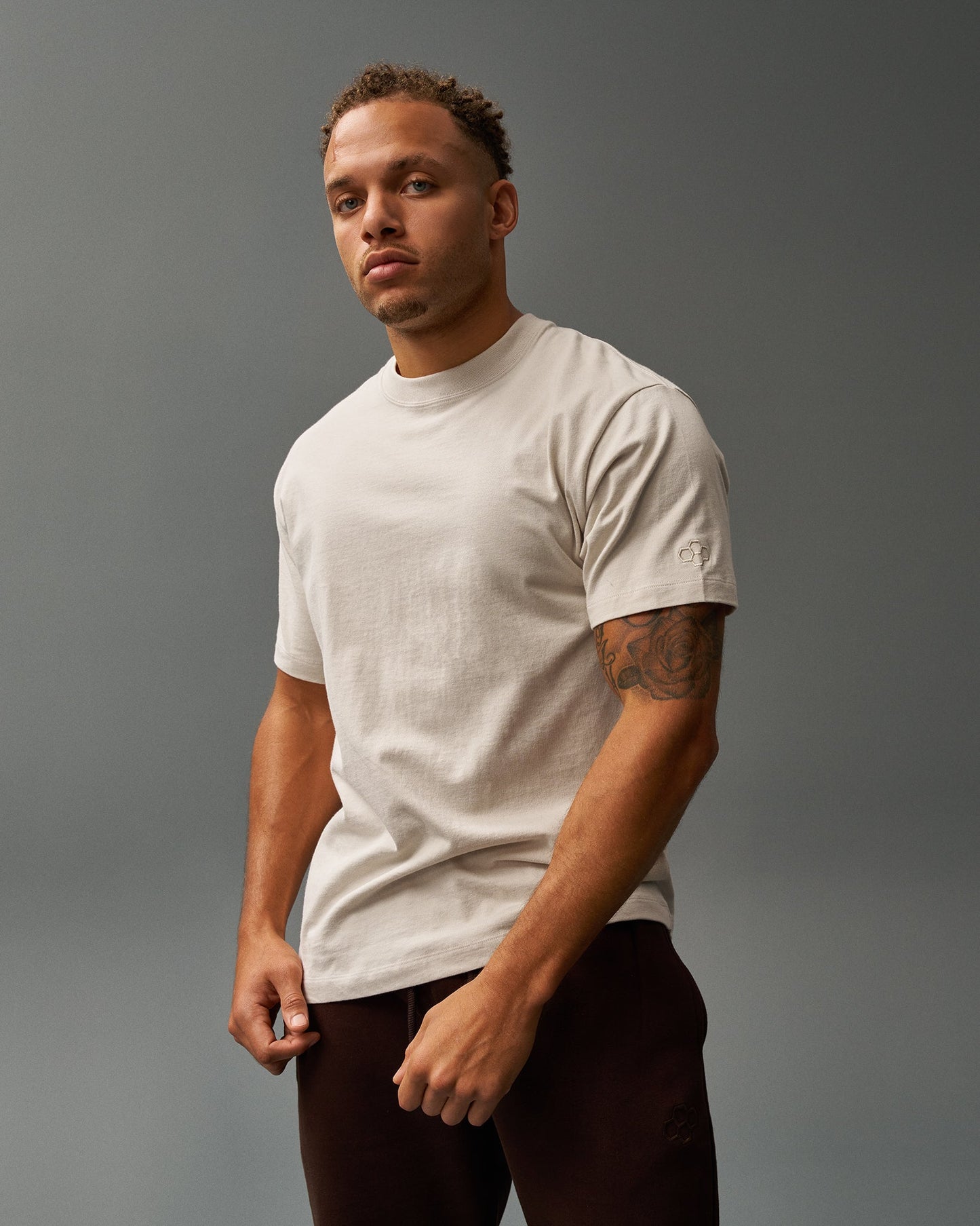 RUDIS Heavyweight Jersey T-Shirt - Bone