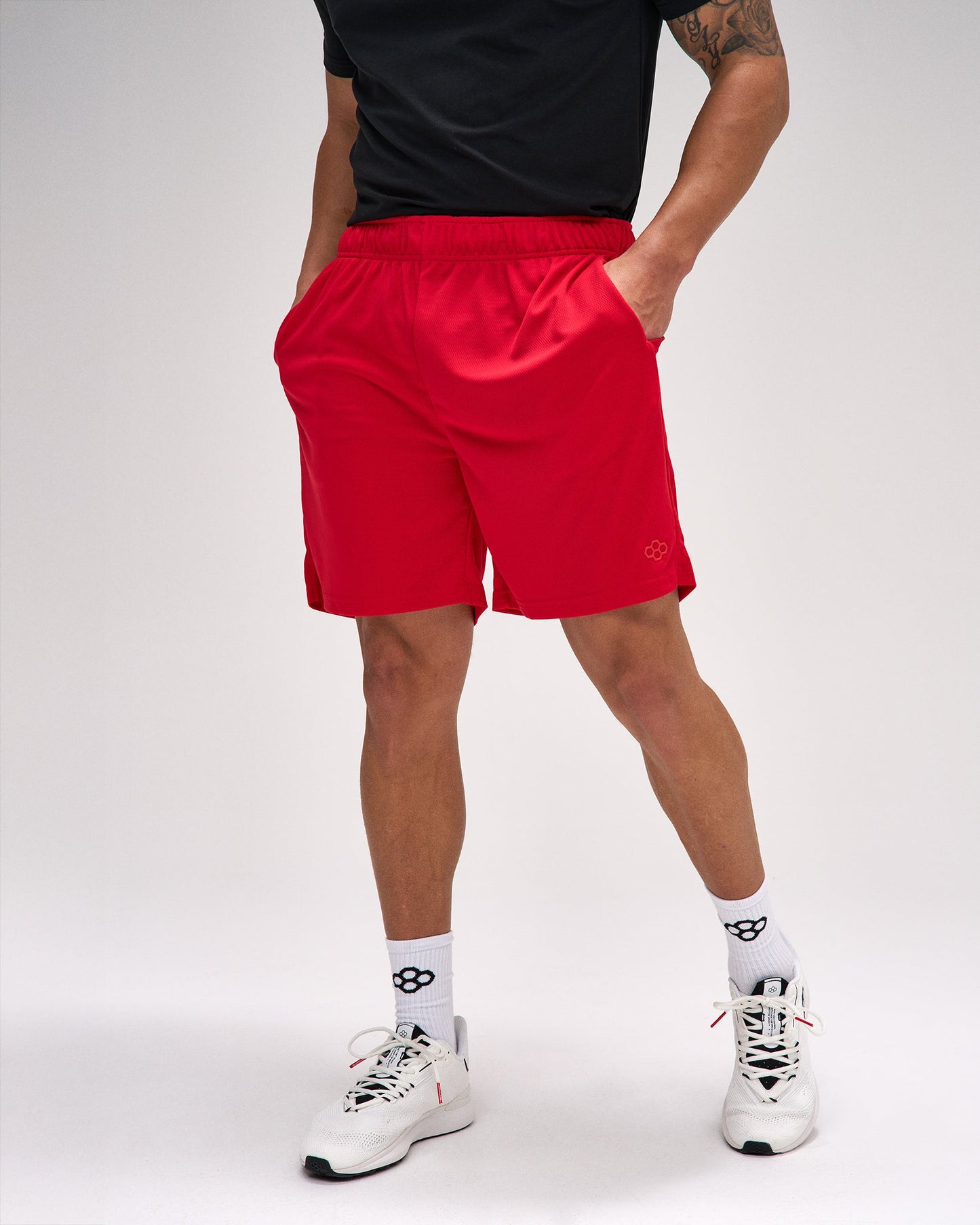 RUDIS RUDIS 7" Mesh Shorts - Red
