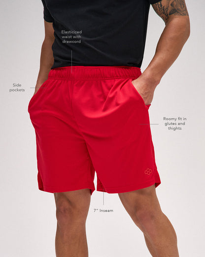 RUDIS RUDIS 7" Mesh Shorts - Red