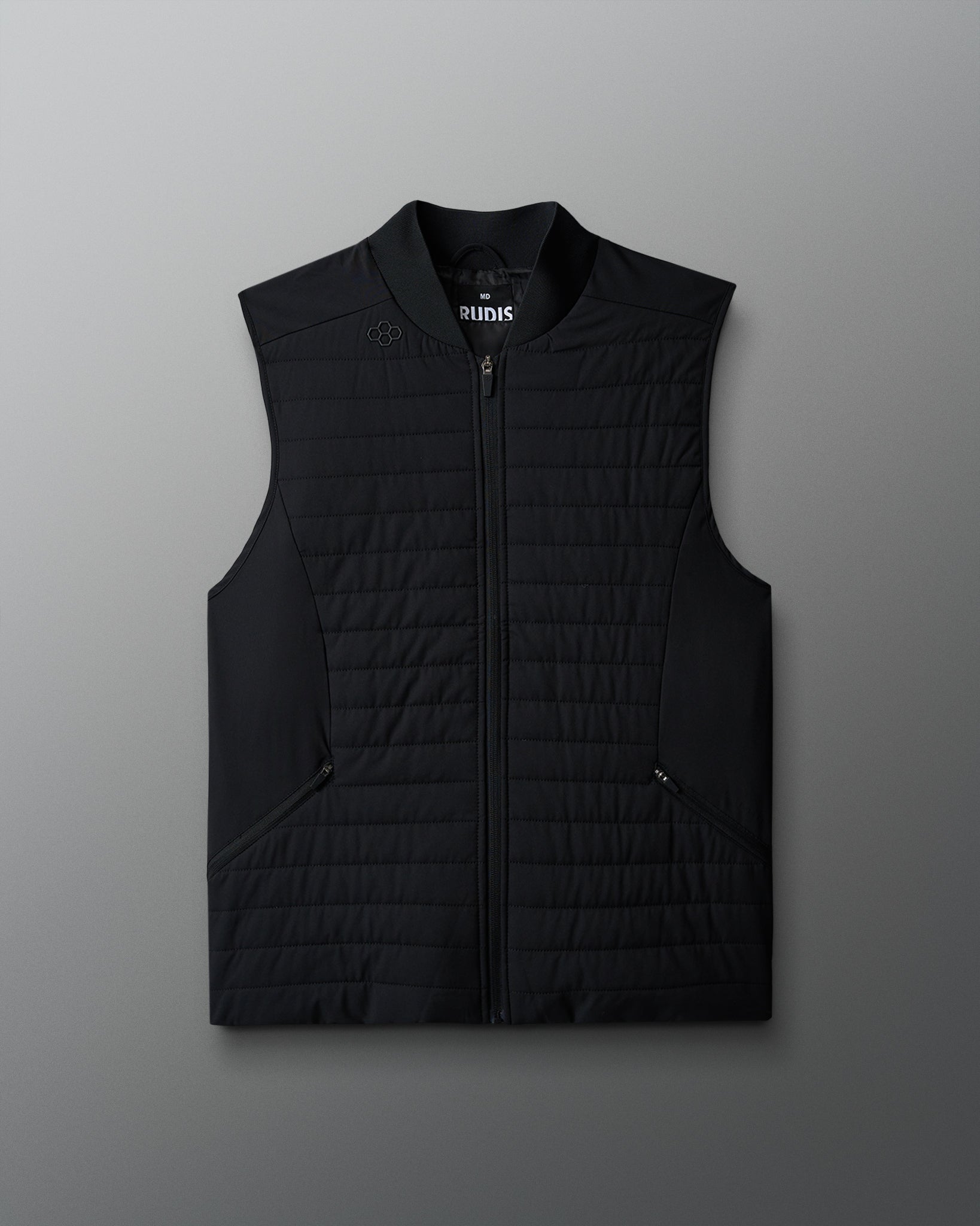RUDIS RUDIS Black Lightweight Puffer Vest – Water-Resistant Activewear
