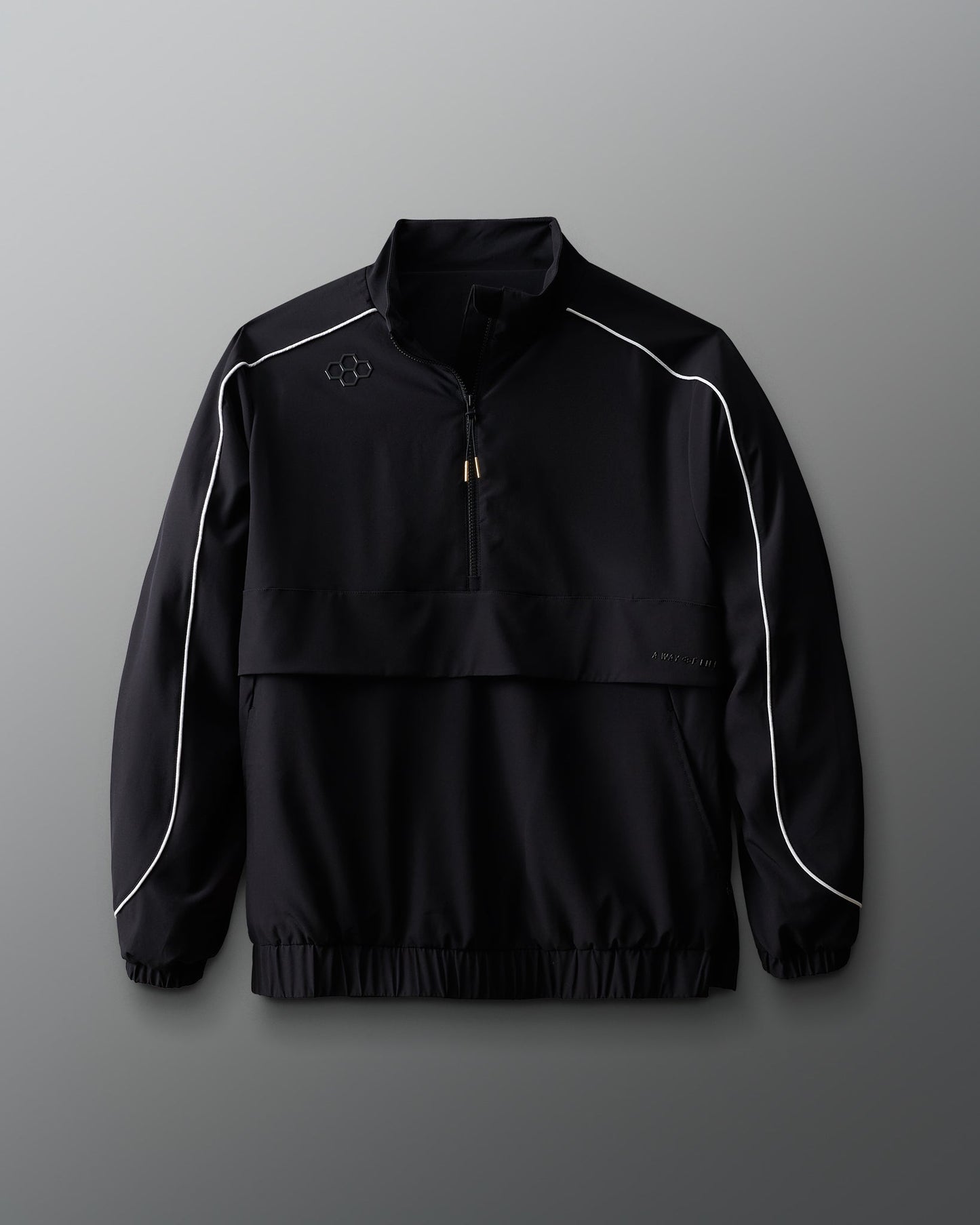 RUDIS RUDIS 1/4 Zip Windbreaker - Black - Weathering the Storm, Wrestling Strong