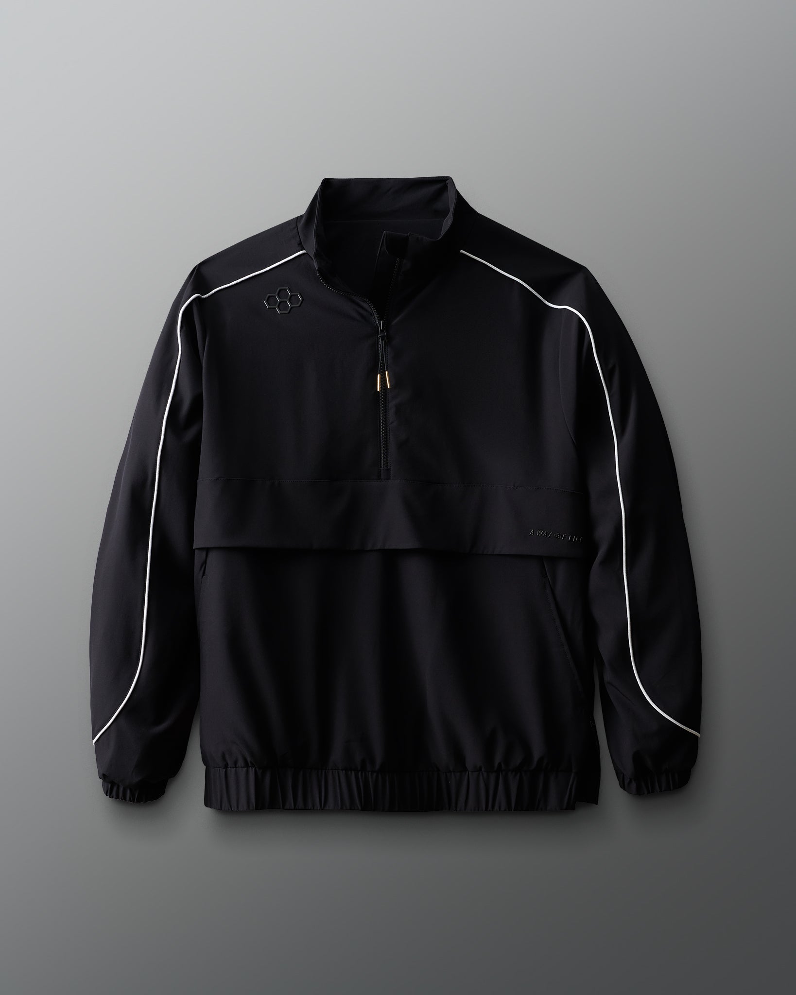 RUDIS RUDIS 1/4 Zip Windbreaker - Black - Weathering the Storm, Wrestling Strong