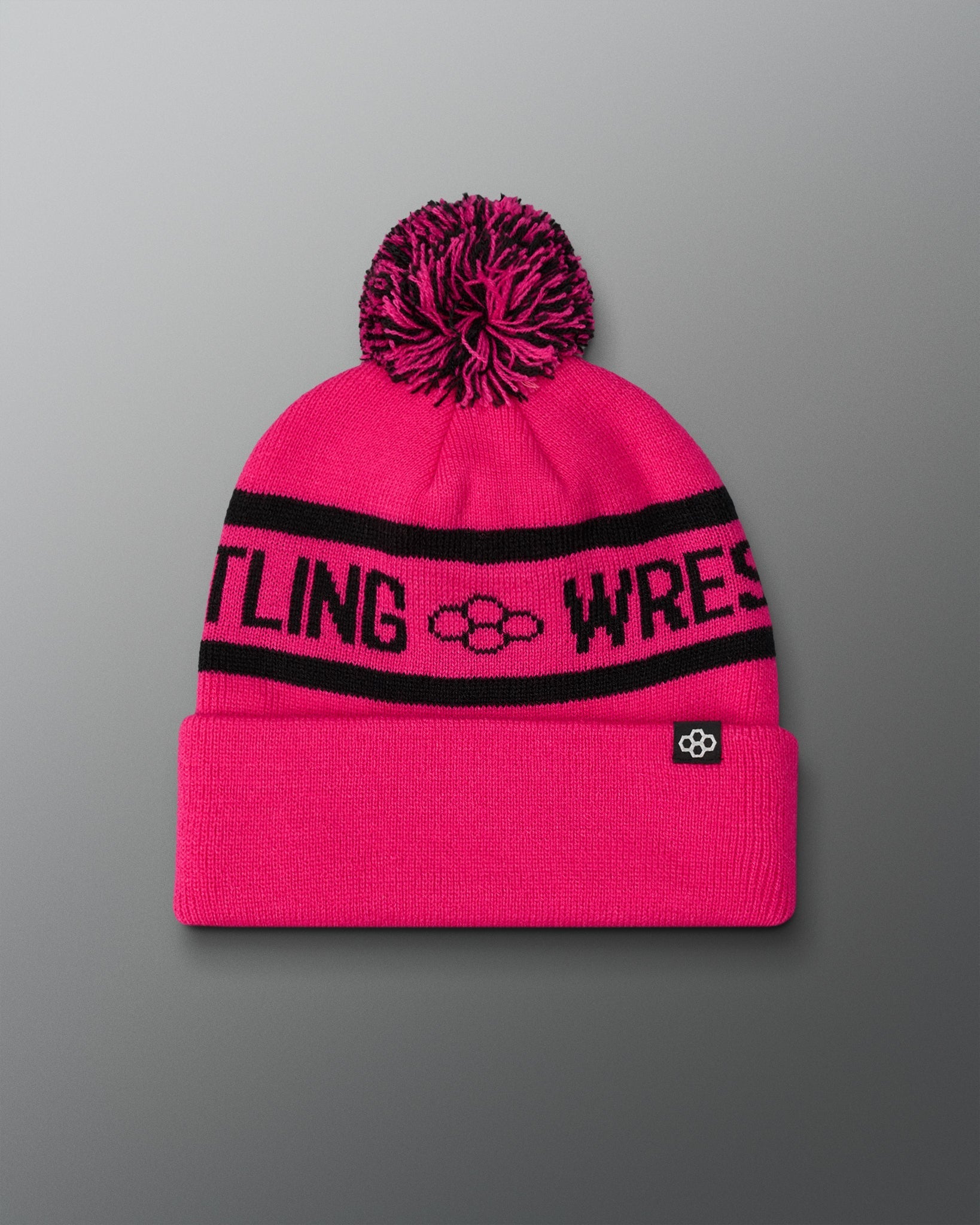 RUDIS RUDIS Two Tone Pom Beanie - Pink/Black