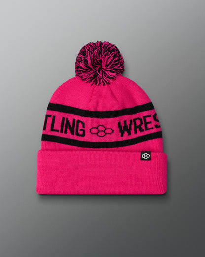 RUDIS RUDIS Two Tone Pom Beanie - Pink/Black