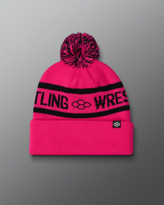 RUDIS RUDIS Two Tone Pom Beanie - Pink/Black