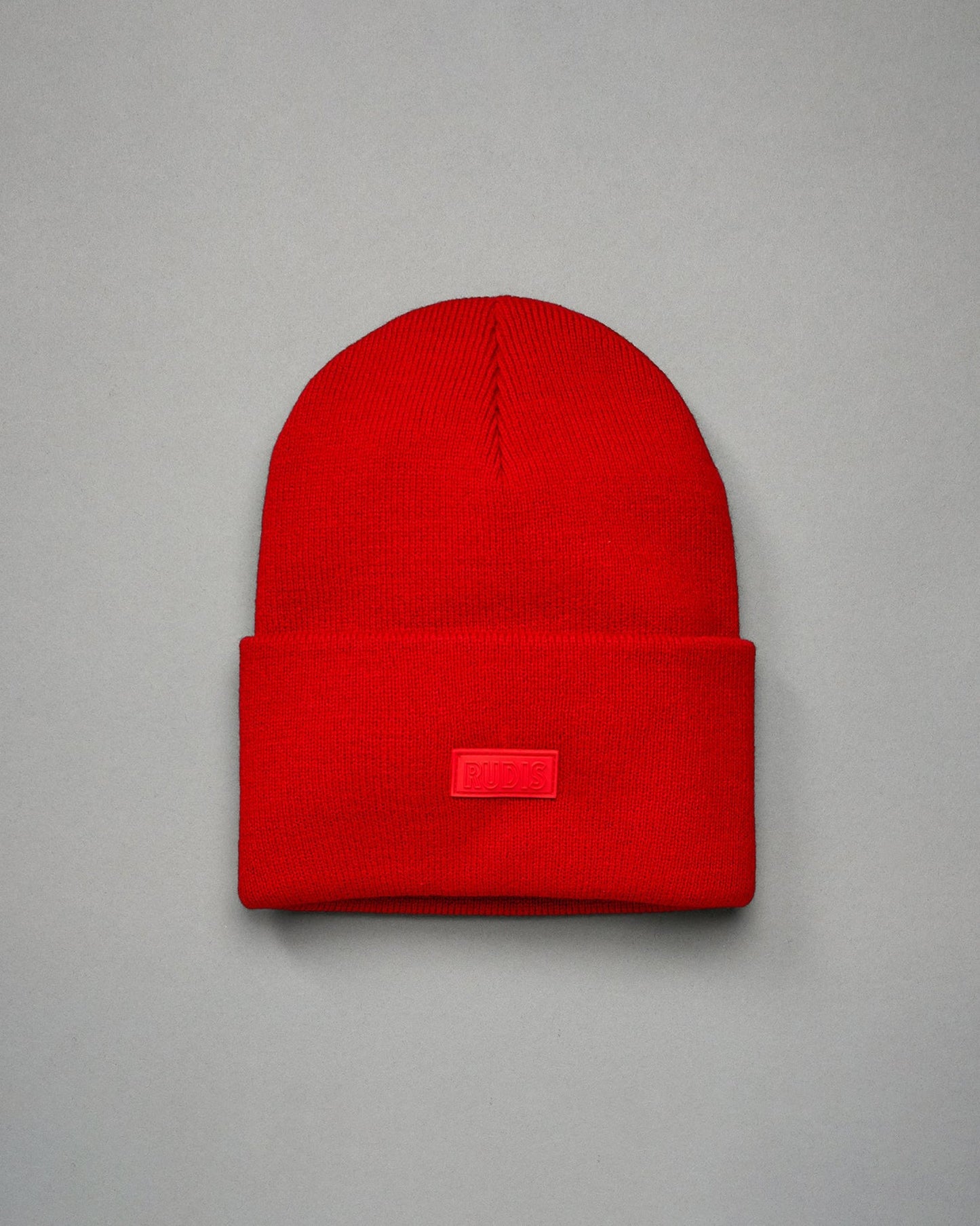 RUDIS RUDIS Silicone Patch Foldover Beanie - Stay Warm & Stylish