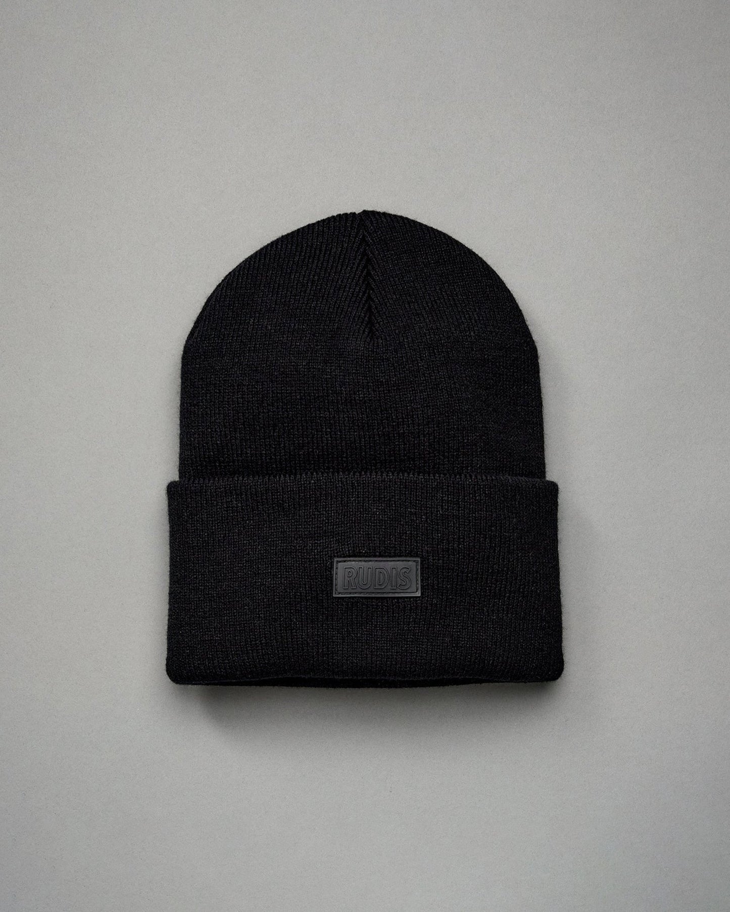 RUDIS RUDIS Silicone Patch Foldover Beanie - Stay Warm & Stylish