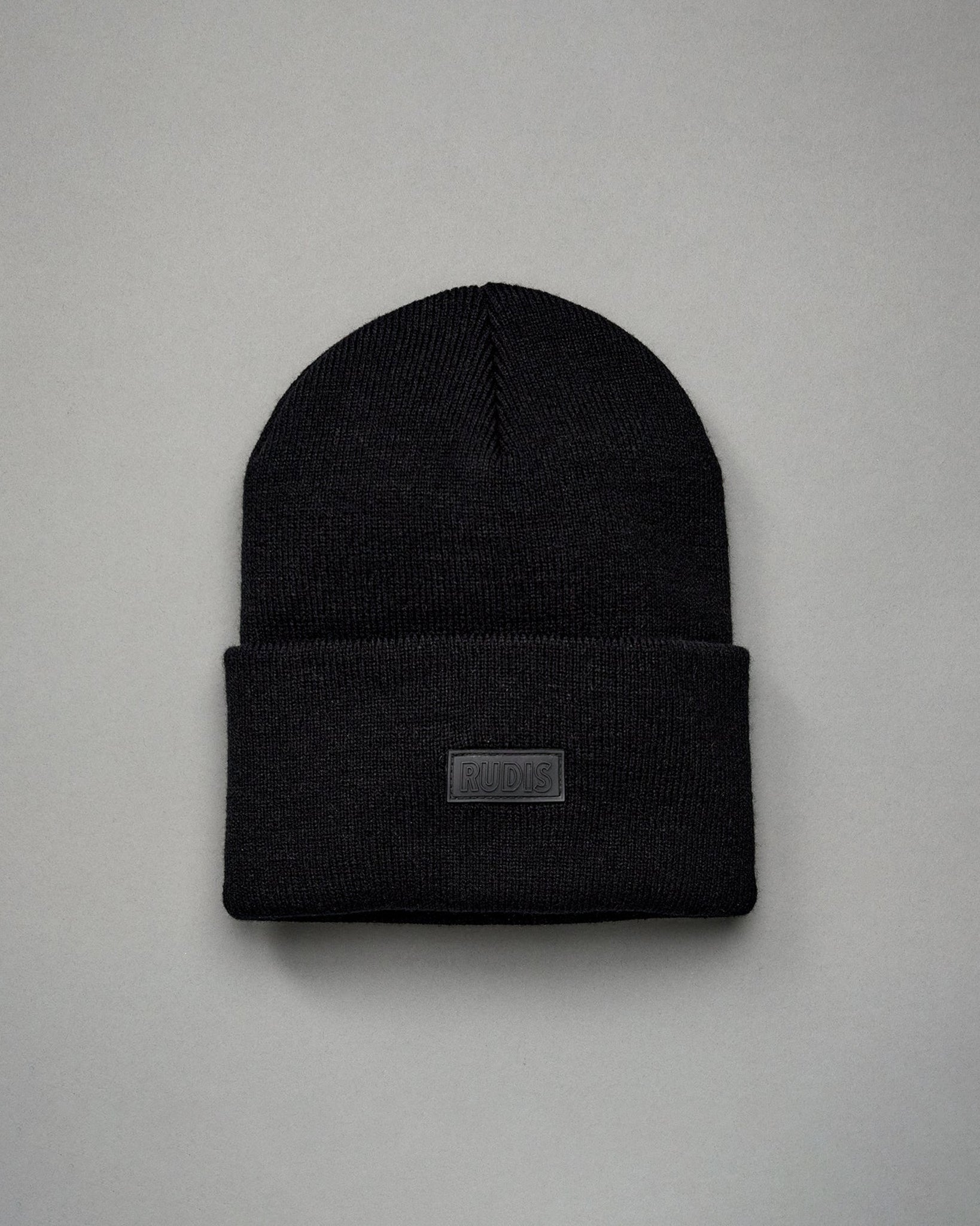 RUDIS RUDIS Silicone Patch Foldover Beanie - Stay Warm & Stylish