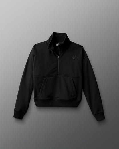 RUDIS Women's Luxe Terry 1/4 Zip - Black