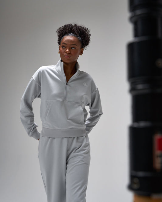 RUDIS Women's Luxe Terry 1/4 Zip - Lunar