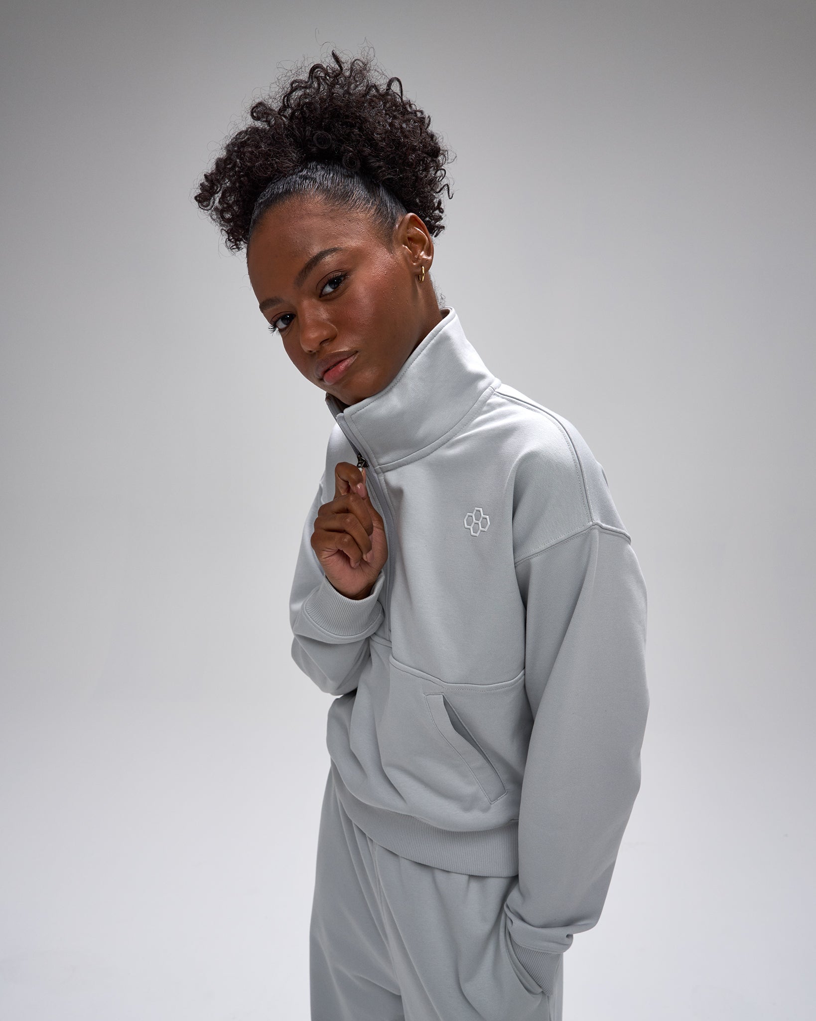 RUDIS Women's Luxe Terry 1/4 Zip - Lunar